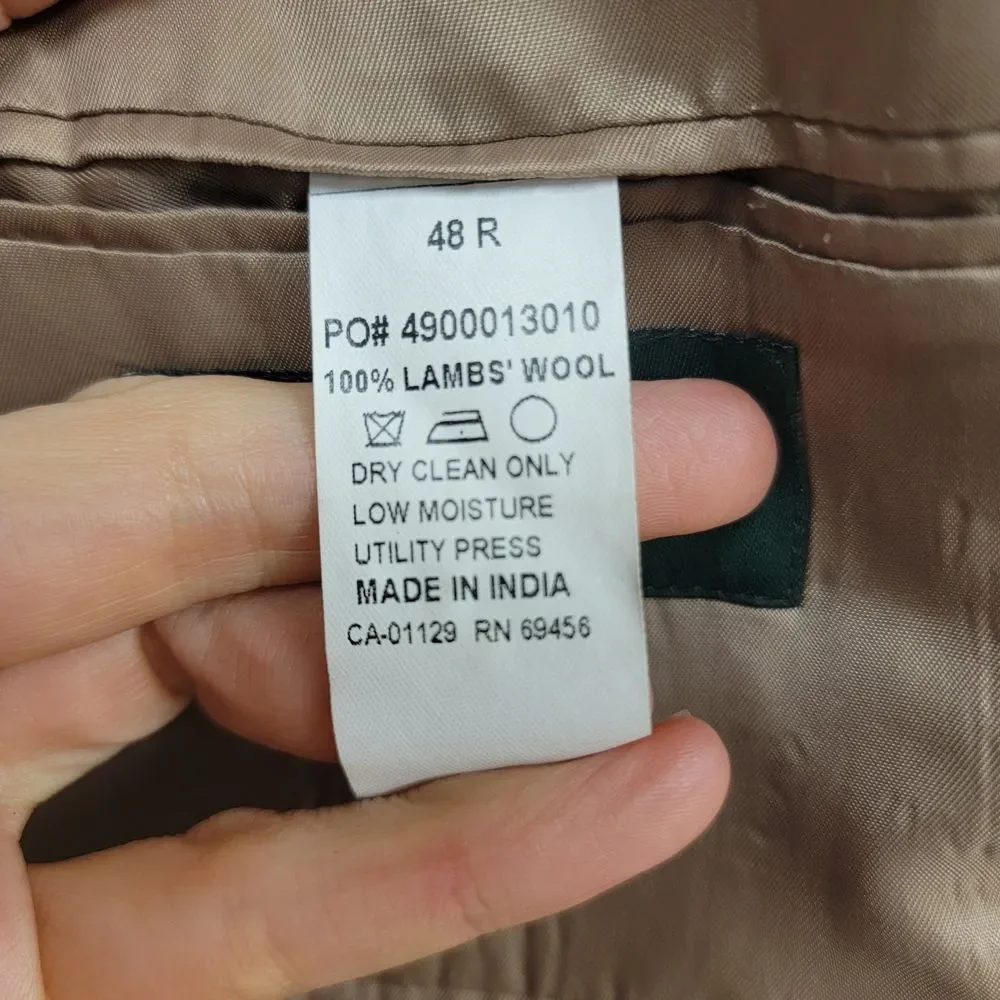 Ralph Lauren Lambswool 2 Button Blazer Herringbone 48R